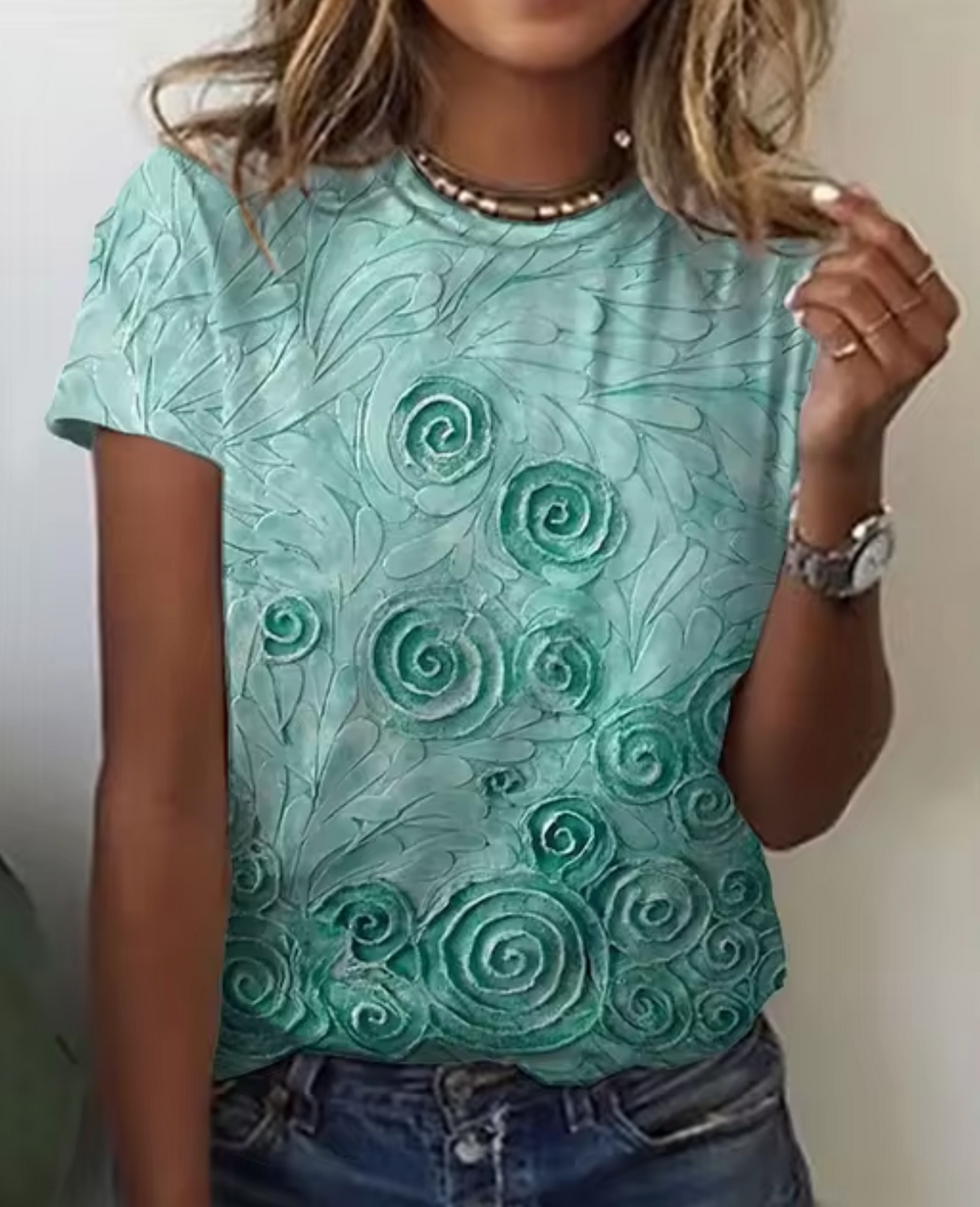 Levoire | T-Shirts Avec Impression 3D Vert – Spirale
