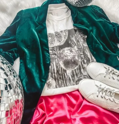 Levoire | Vintage Esthétique Disco Boule T-Shirts Pour Femmes