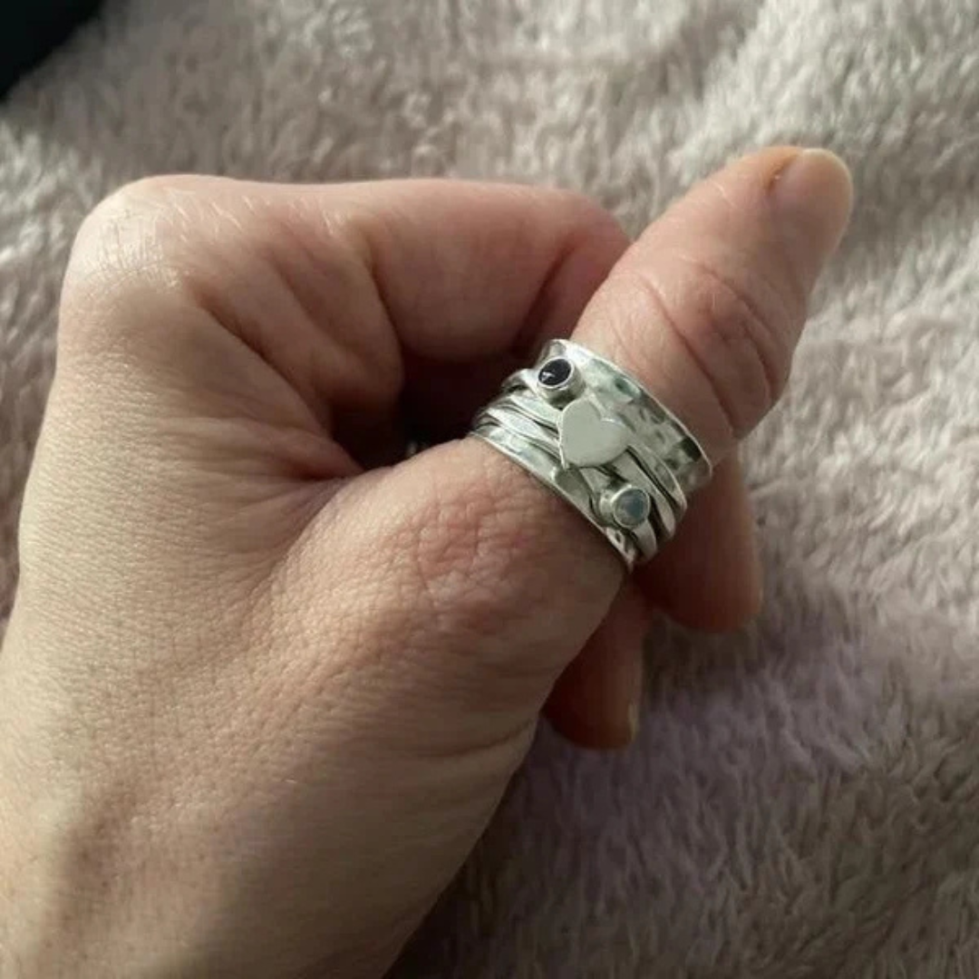 Levoire | Bague Cœur Spinner Argent