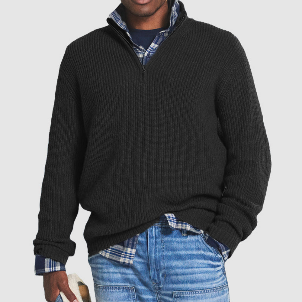 Levoire | Pullover FR Hommes Chaud FR Jours Froids Noir