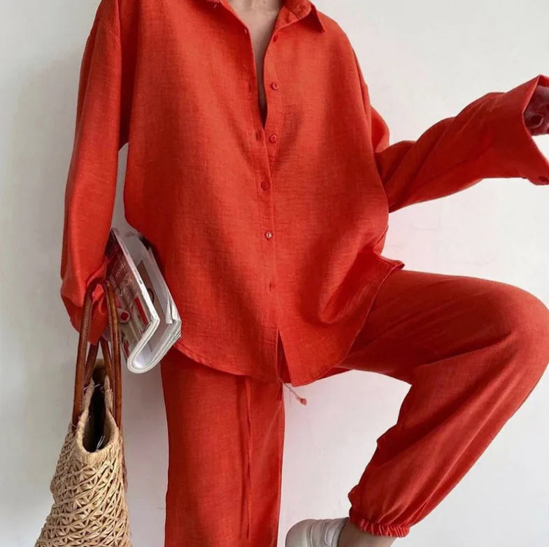 Levoire | Rentoo Chic Ensemble Deux Pièces Orange
