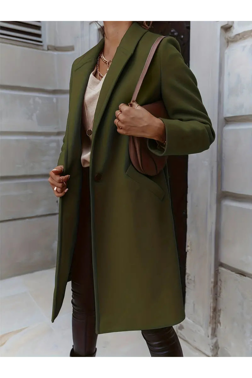 Levoire | Chauffant Manteau FR Femmes Long Armée verte