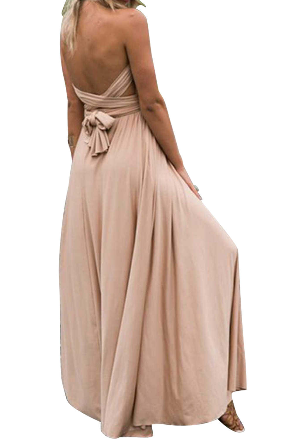 Levoire | Robe dos nu avec fente avant Robe de bal longue pas chère