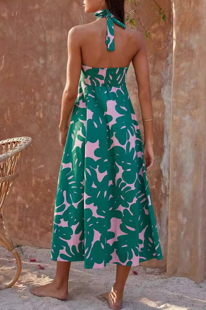Levoire | Robe dos nu à imprimé floral bohème