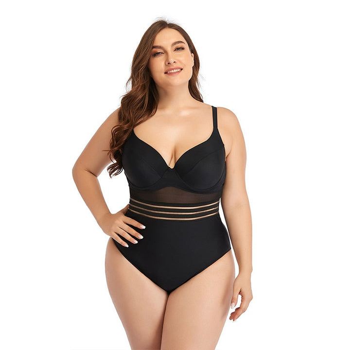 Levoire | Maillot De Bain En Mesh Solide Noir