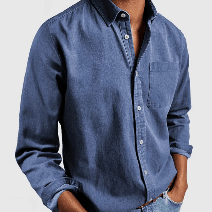 Levoire | Chemise D'Été Pour Homme À Manches Longues Bleu