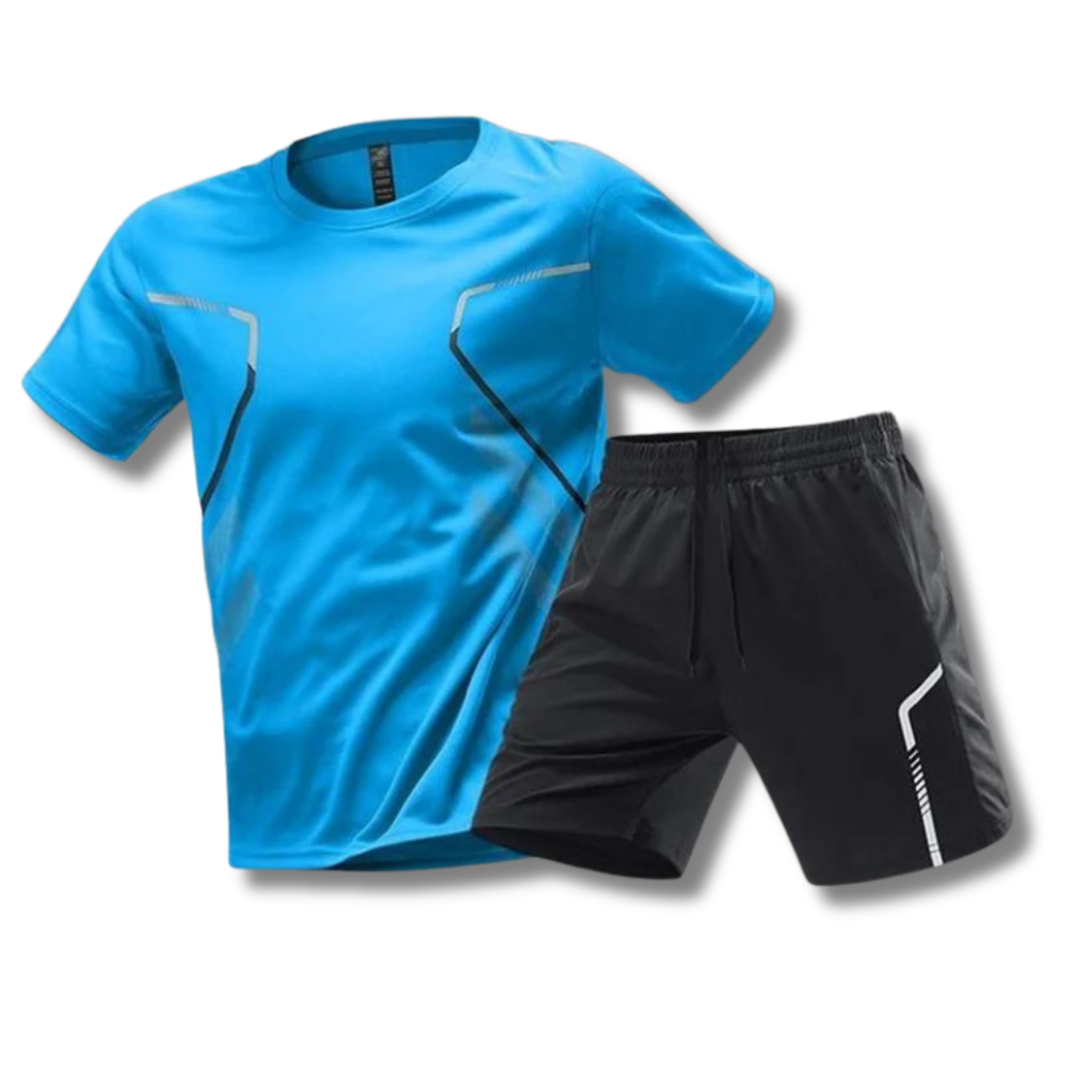 Levoire | Ensemble Sportif Deux Pièces Respirant Hommes Bleu
