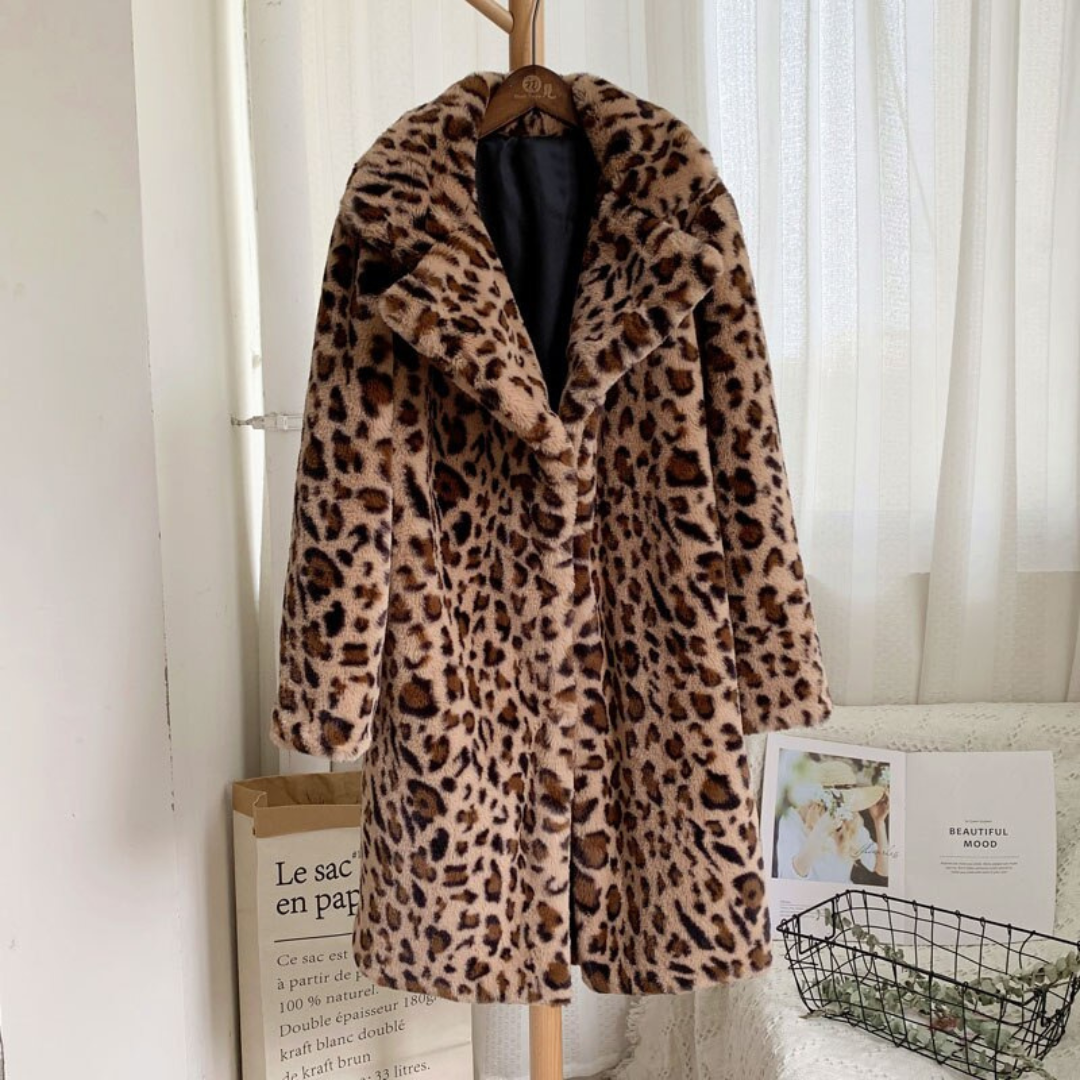 Levoire | Manteau En Fourrure Synthétique Pour Femmes Léopard Léopard