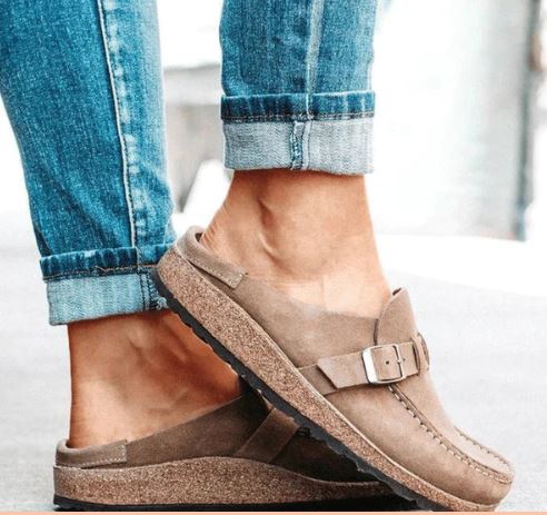 Levoire | Pantoufles Dames Avec Design Orthopédique Khaki