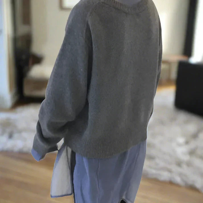 Levoire | Cardigan En Maille Douce Avec Patte De Boutonnage Diagonale