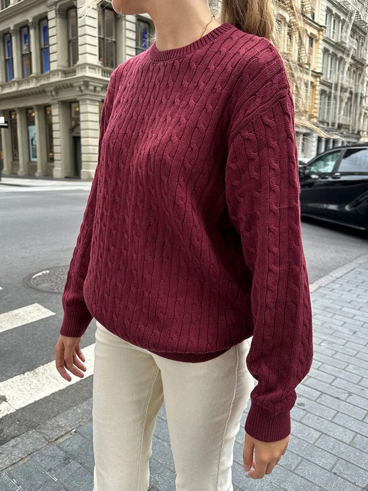 Levoire | Sweat à capuche Femme Pull en tricot classique, Pull décontracté Rot