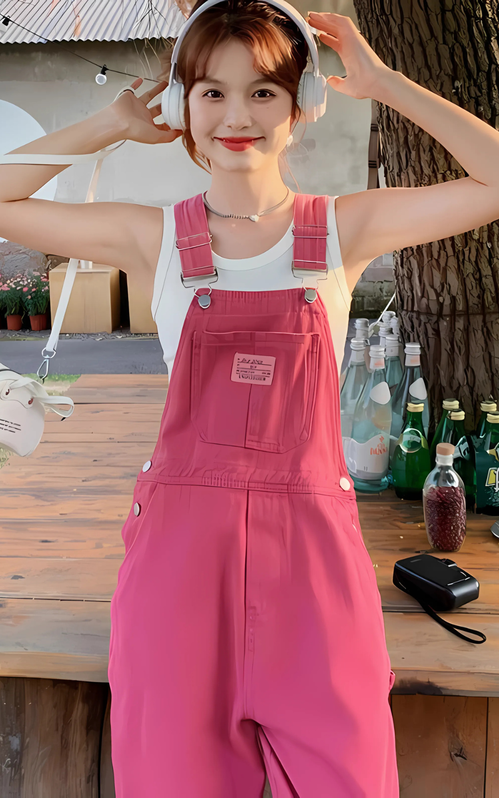 Levoire | Grandes Vêtements Pour Femmes En Jean Rose Style Décontracté Rose