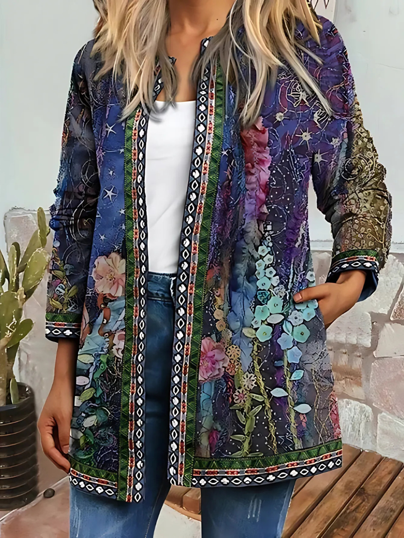Levoire | Veste Fleur Ethnique Pour Femmes