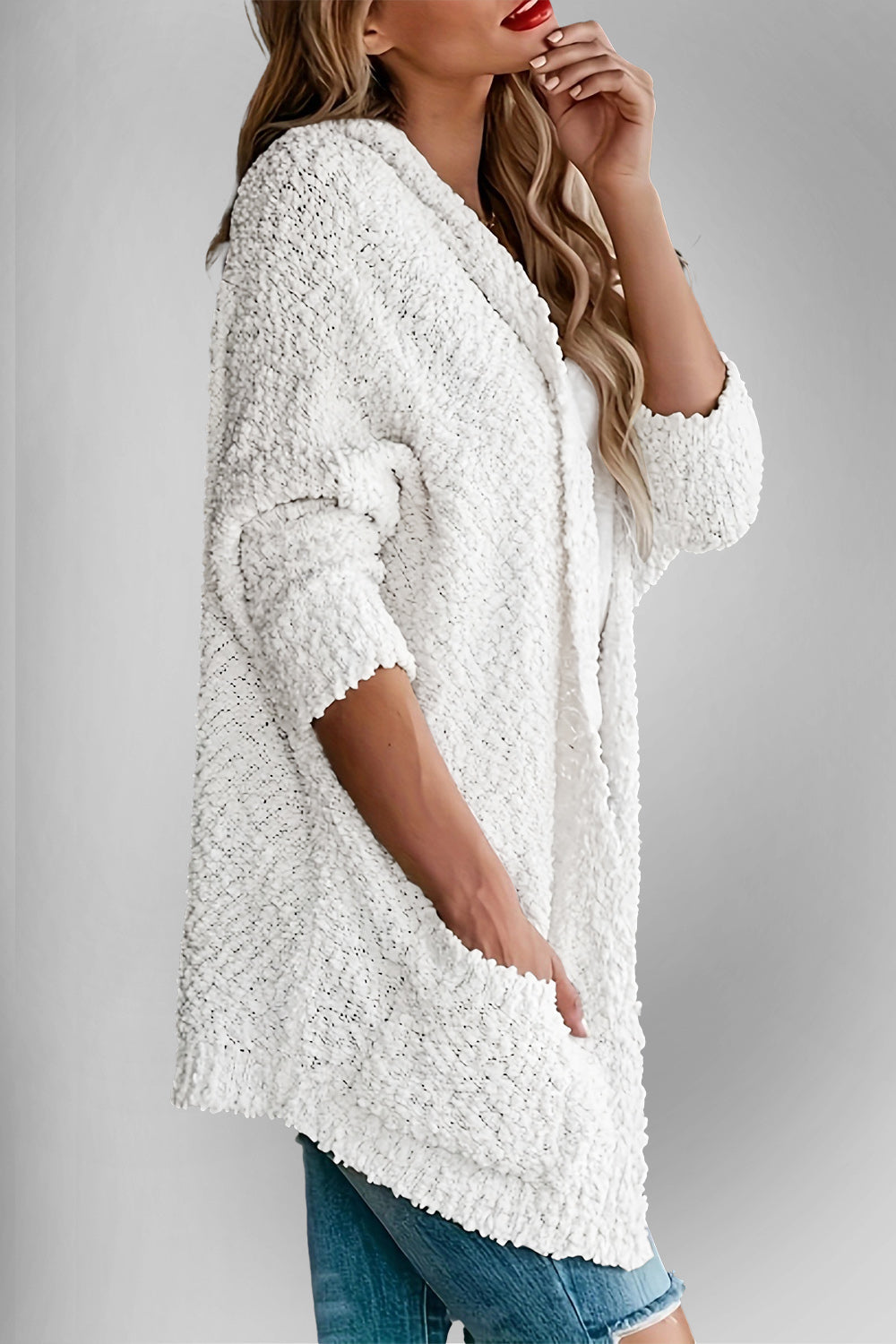 Levoire | Doppel Take Offene Front Long Manches Cardigan Avec Poches
