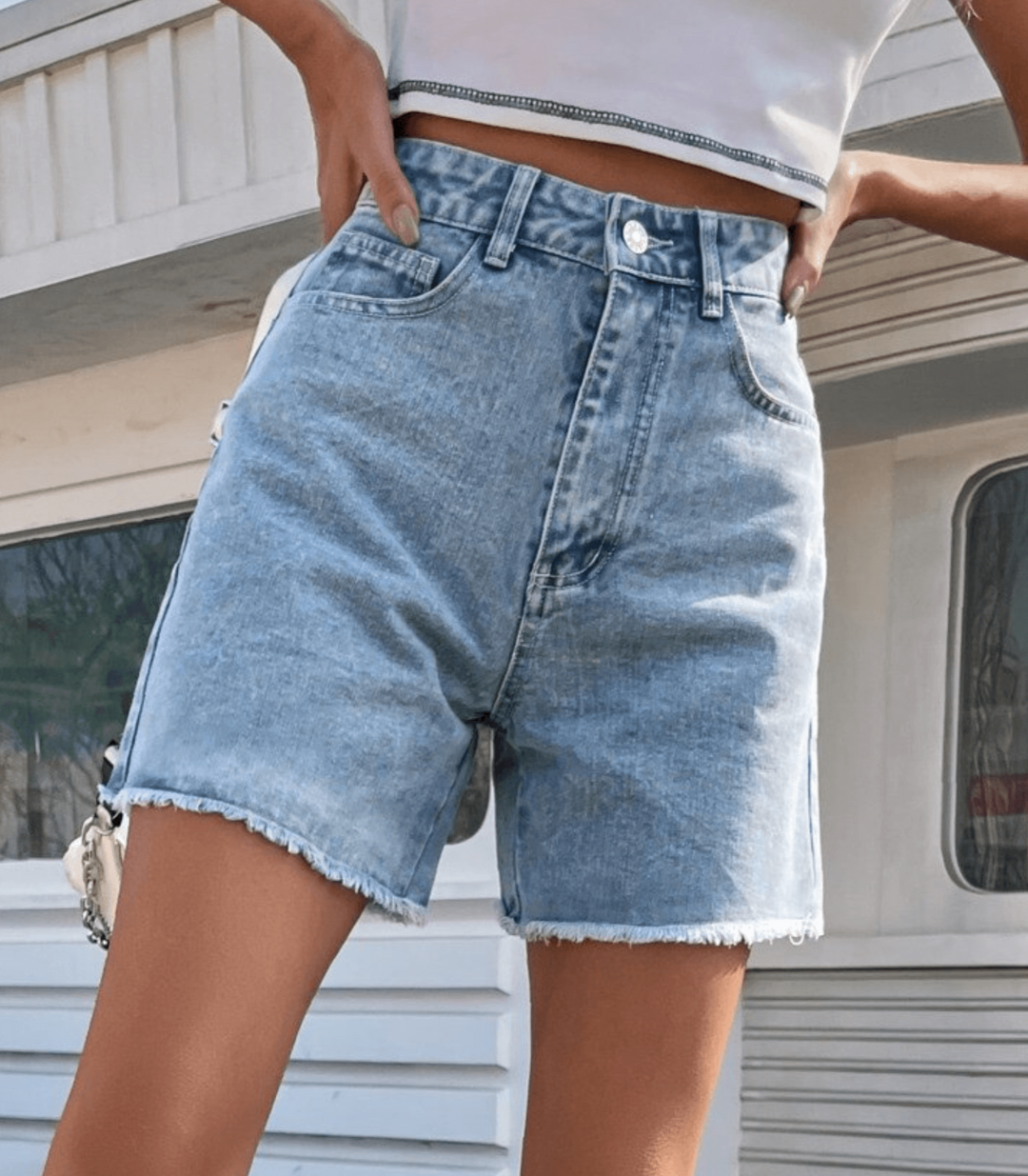 Levoire | Shorts En Denim Luxueux Avec Fins Effilés