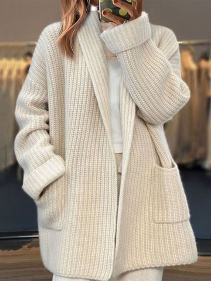 Levoire | Veste pour femmes cardigan stylé avec une élégance intemporelle Ivoire Taille unique