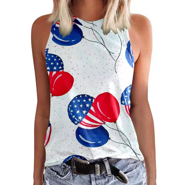 Levoire | T-Shirts Sans Manches Avec Designs Imprimés Blanc – Ballons