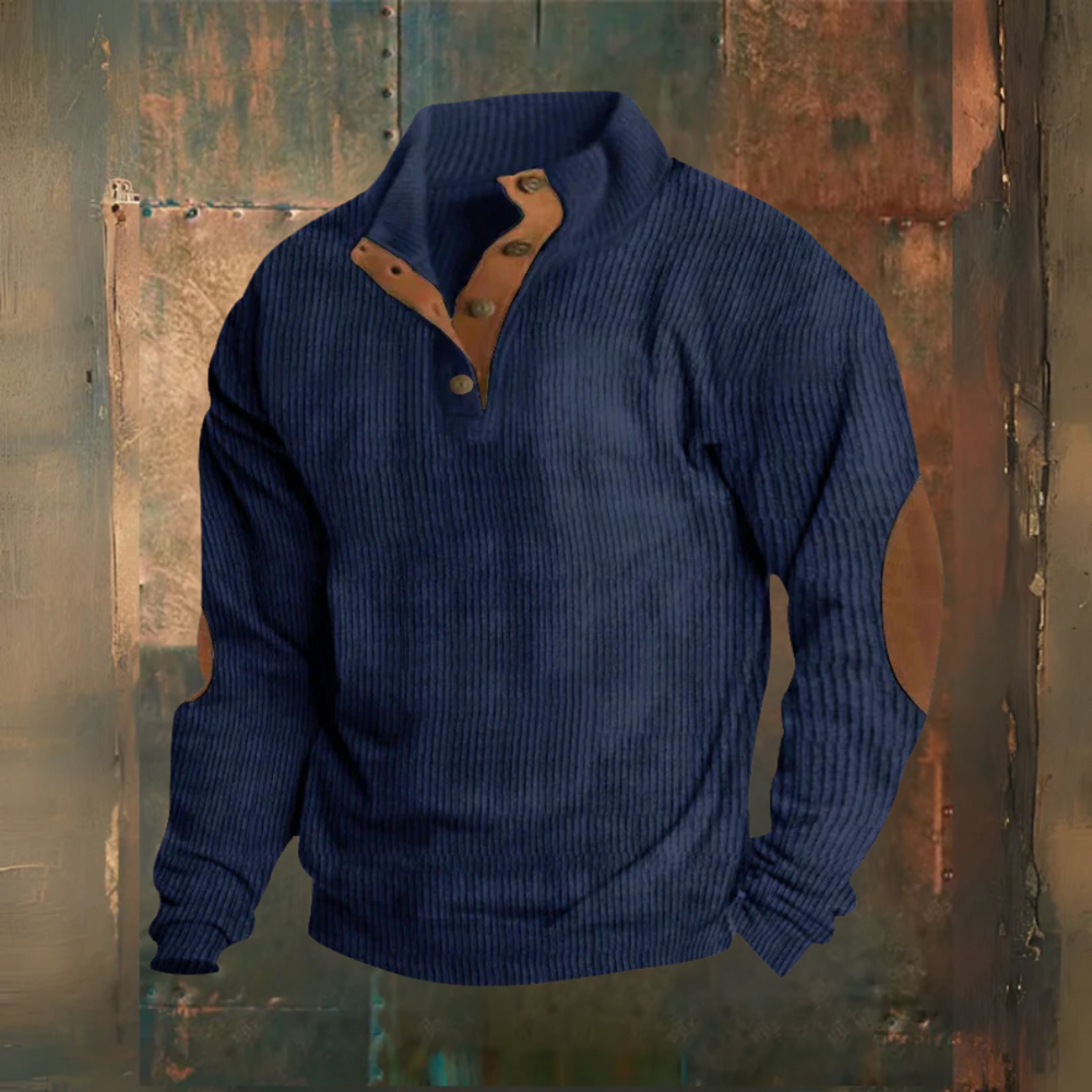 Levoire | Pull Avec Col À Agrafe Marine bleu