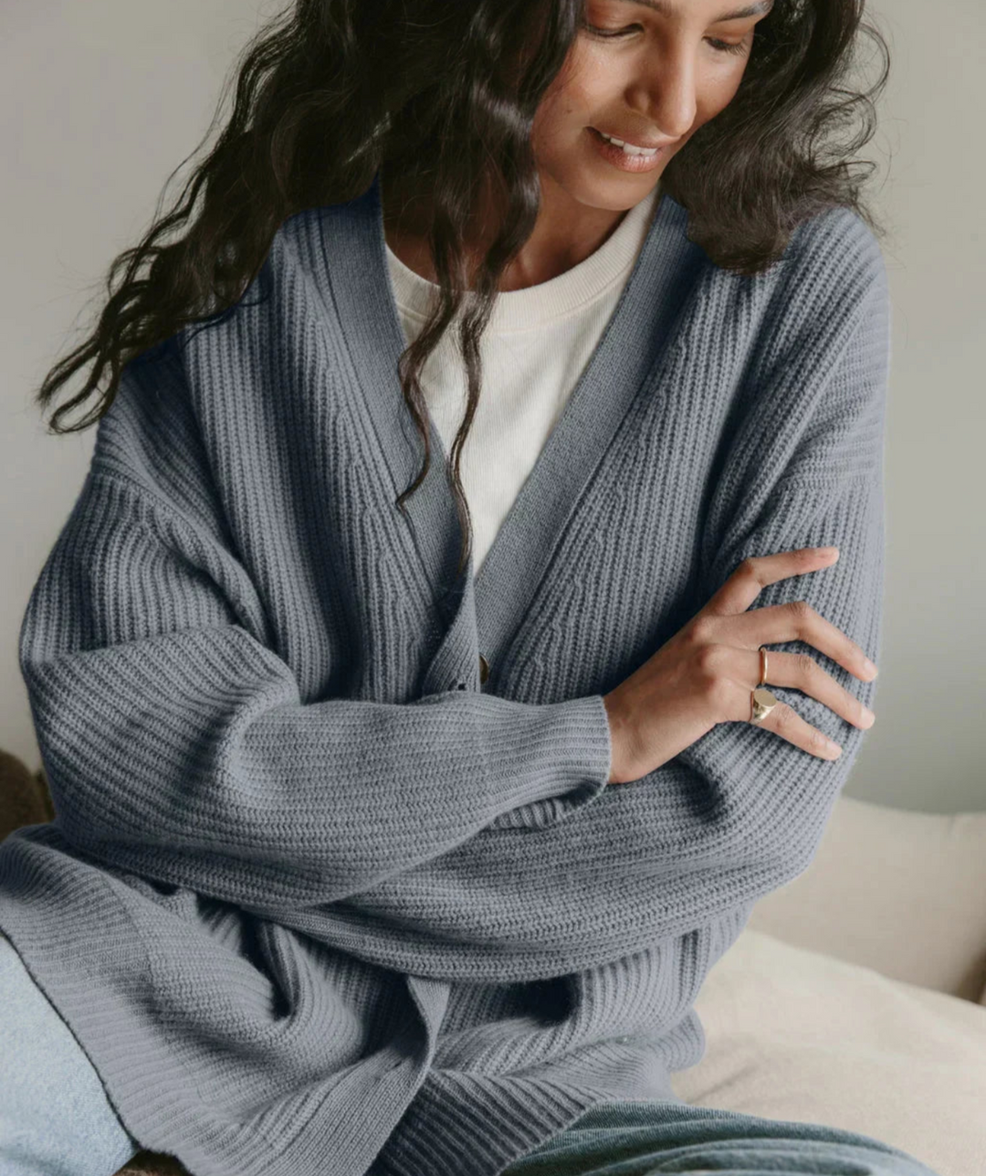 Levoire | En V Collant Cardigan FR Femmes Gris foncé