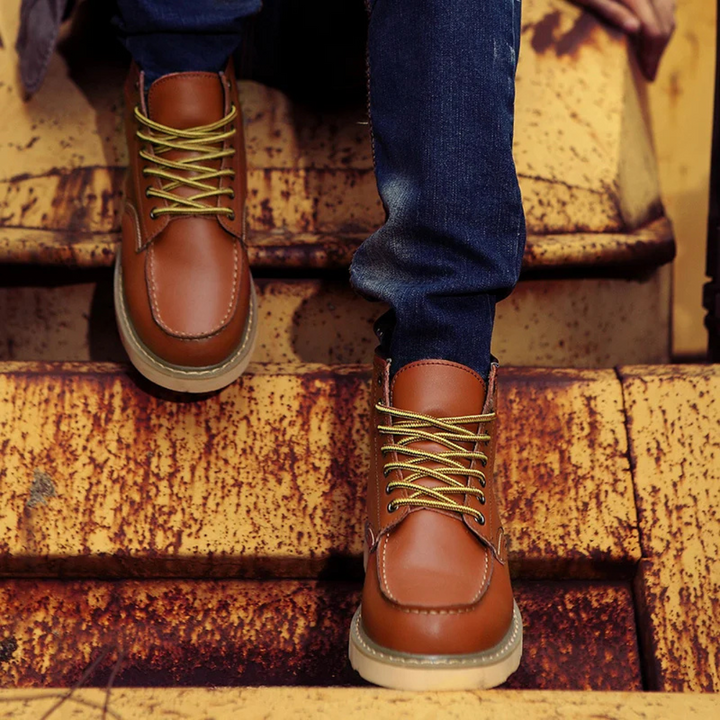 Levoire | Bottes en cuir de collecte de vin Beige