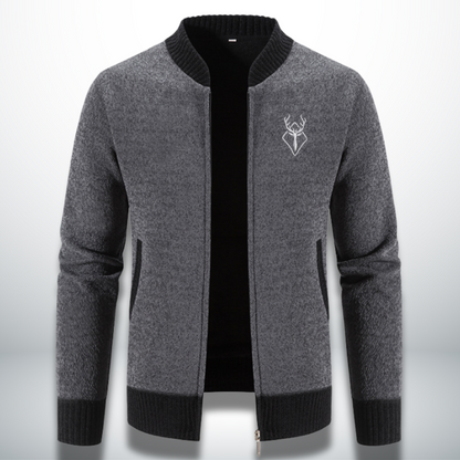 Levoire | Pull élégant et confortable avec zip Gris Foncé