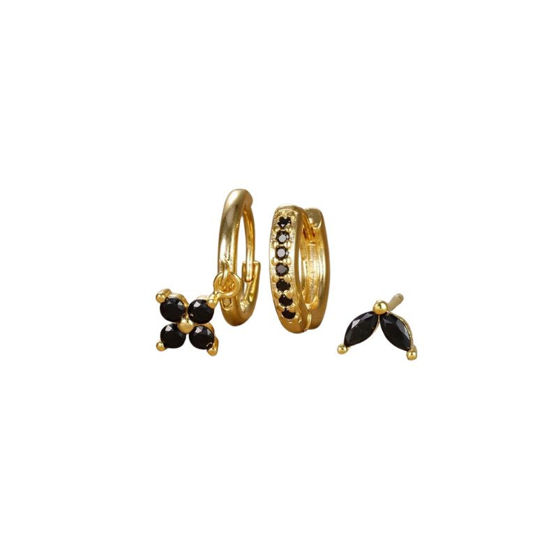 Levoire | Boucles D'Oreilles Kukka Rvs Or Noir