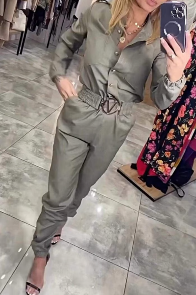 Levoire | Grteltier Combi Pantalon Manches Longues Vert armée
