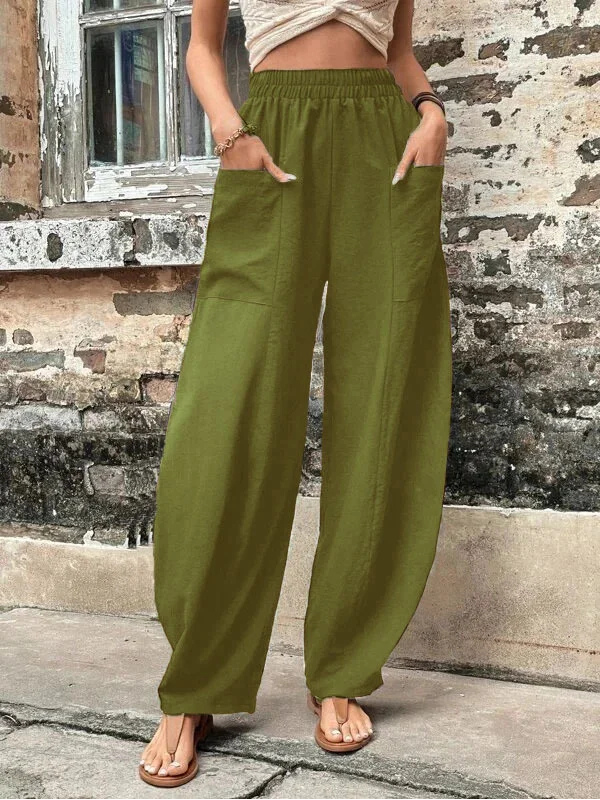 Levoire | Pantalon Baggy Pour Femmes Vert olive