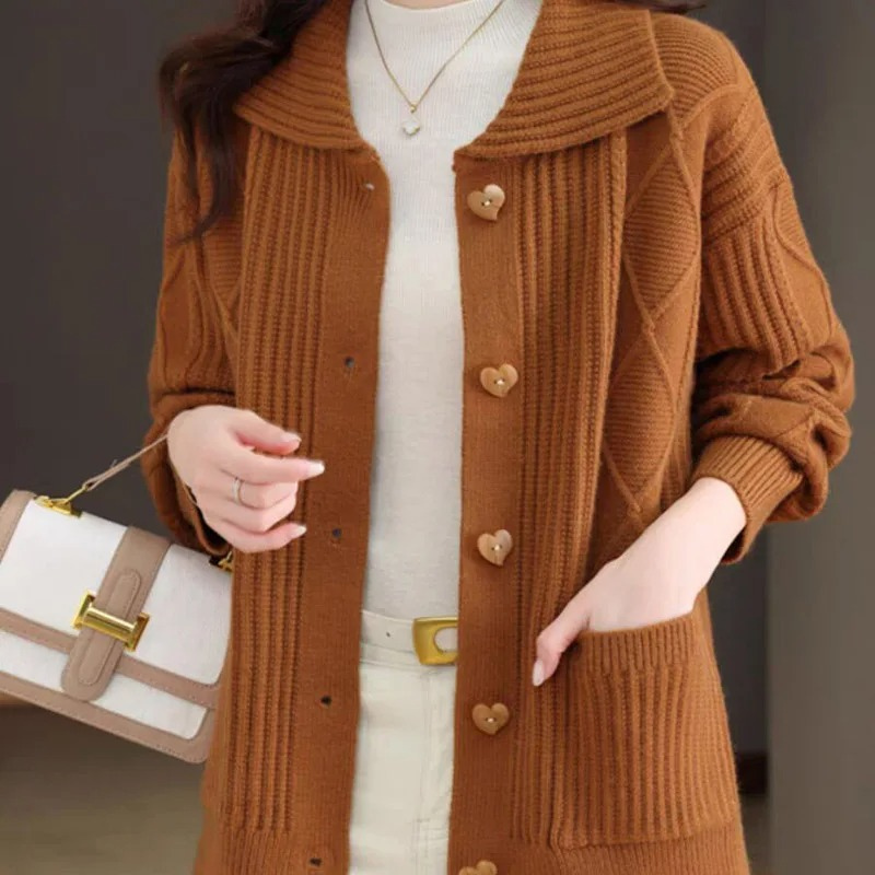 Levoire | Gilet pour Femmes avec Boutons et Poches Braun