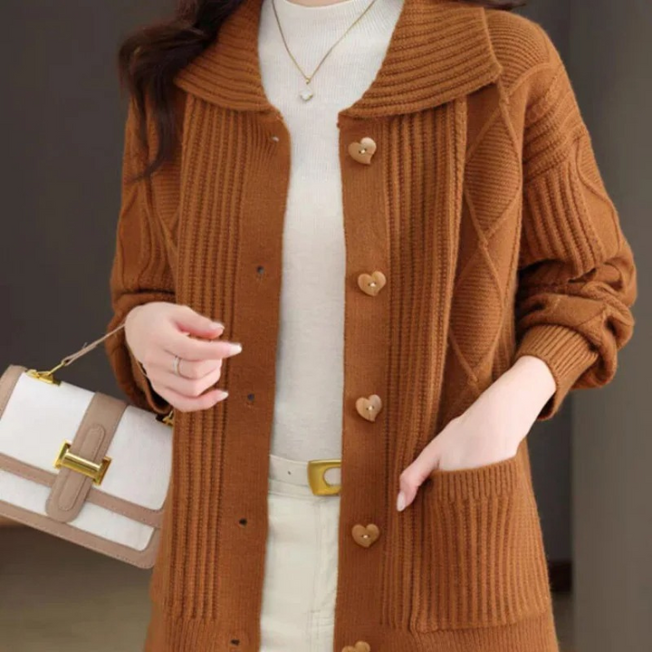 Levoire | Gilet pour Femmes avec Boutons et Poches Braun