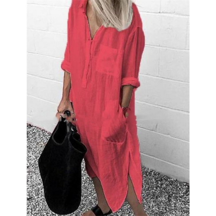 Levoire | Élégant Robe D'Été Longue rouge