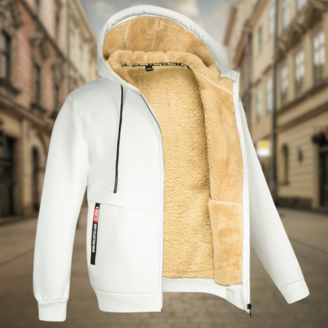 Levoire | Pull Chaleur Avec Doublure En Fleece Blanc
