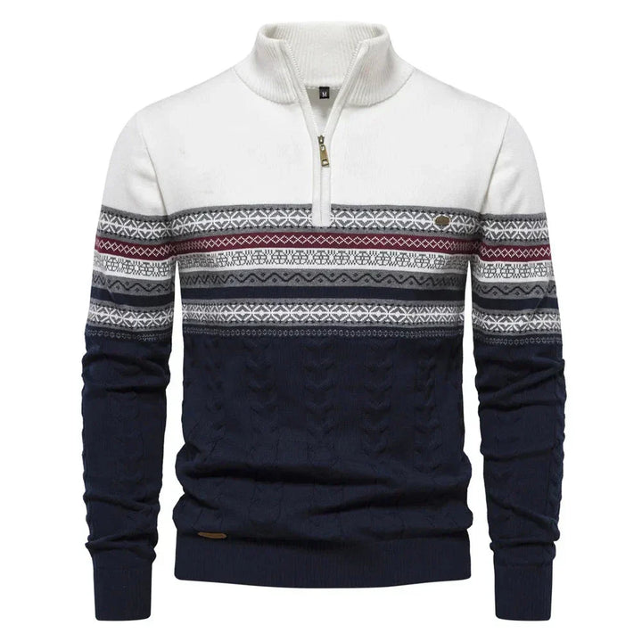 Levoire | Pull de haute qualité avec motifs rétro Blanc