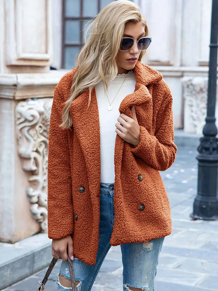Levoire | Veste Teddy Chaude Et Tendance Orange