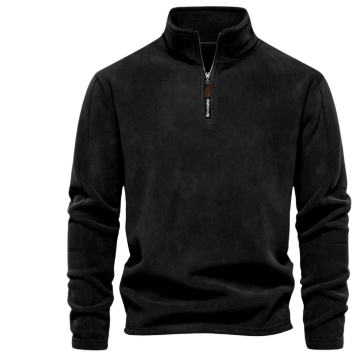 Levoire | Gilet Chaud En Polaire Laine Fait Main Noir