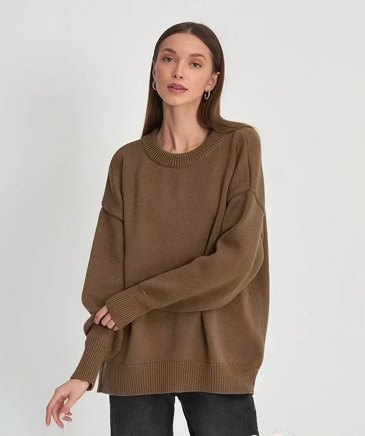 Levoire | Col V Pull Femmes Braun