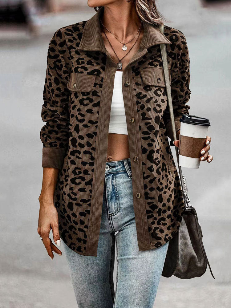 Levoire | Veste Intermédiaire Tendance Avec Motif Léopard Braun