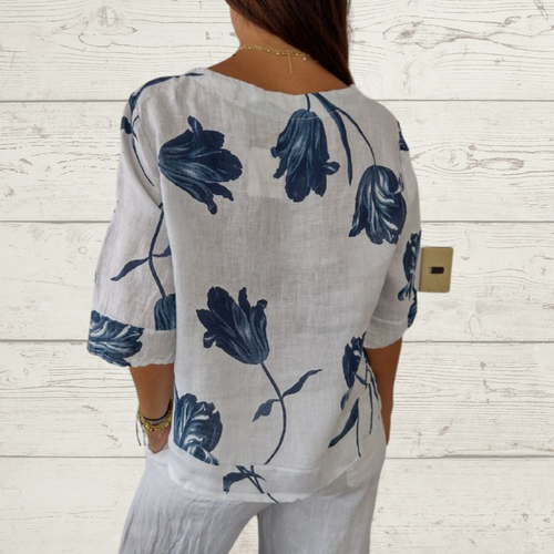 Levoire | Imprim Floral Blouse Avec Décolleté