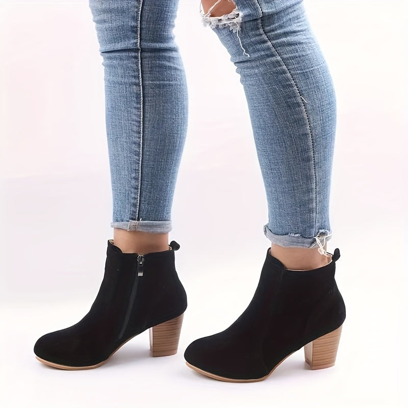 Levoire | Bottes Relaxantes Pour Femmes Avec Un Talon Épais Pour Une Marche Confortable Noir