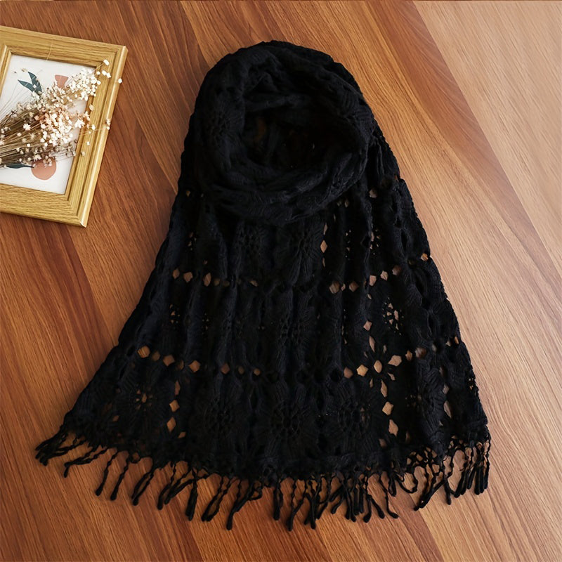 Levoire | Foulard Creux Floral Noir