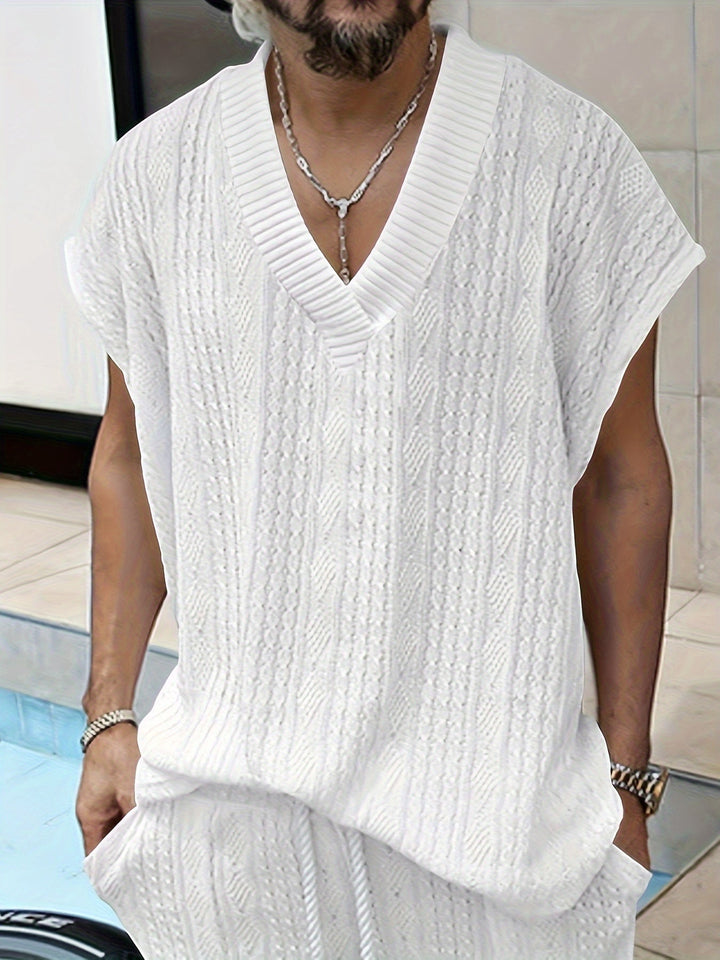 Levoire | Top Sans Bretelles Tendance Col En V Uni Blanc