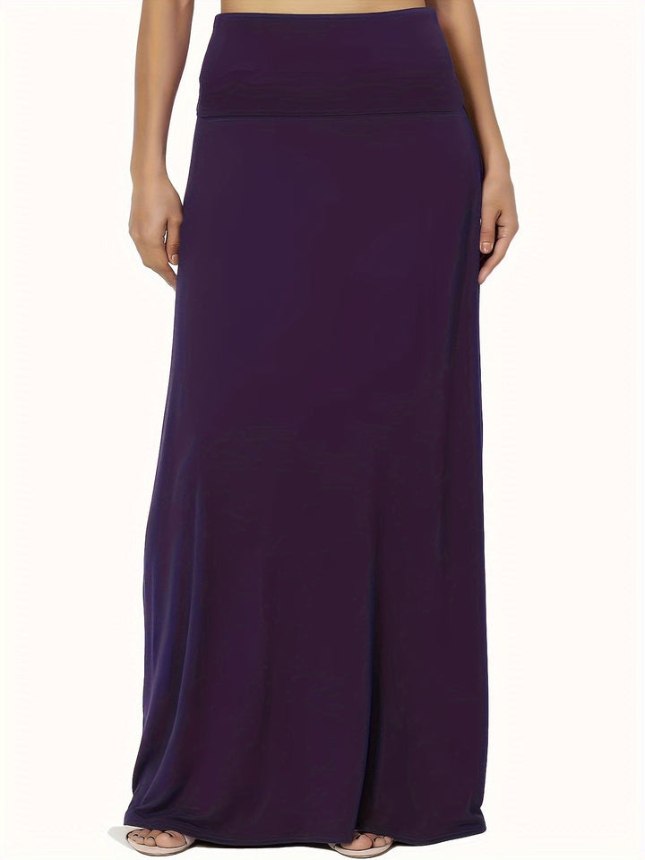 Levoire | Jupe Maxi Multicolore À Taille Haute Lilas