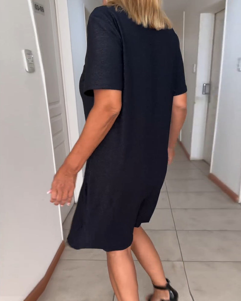 Levoire | Pull À Manches Courtes Robe Portefeuille Décolleté En V