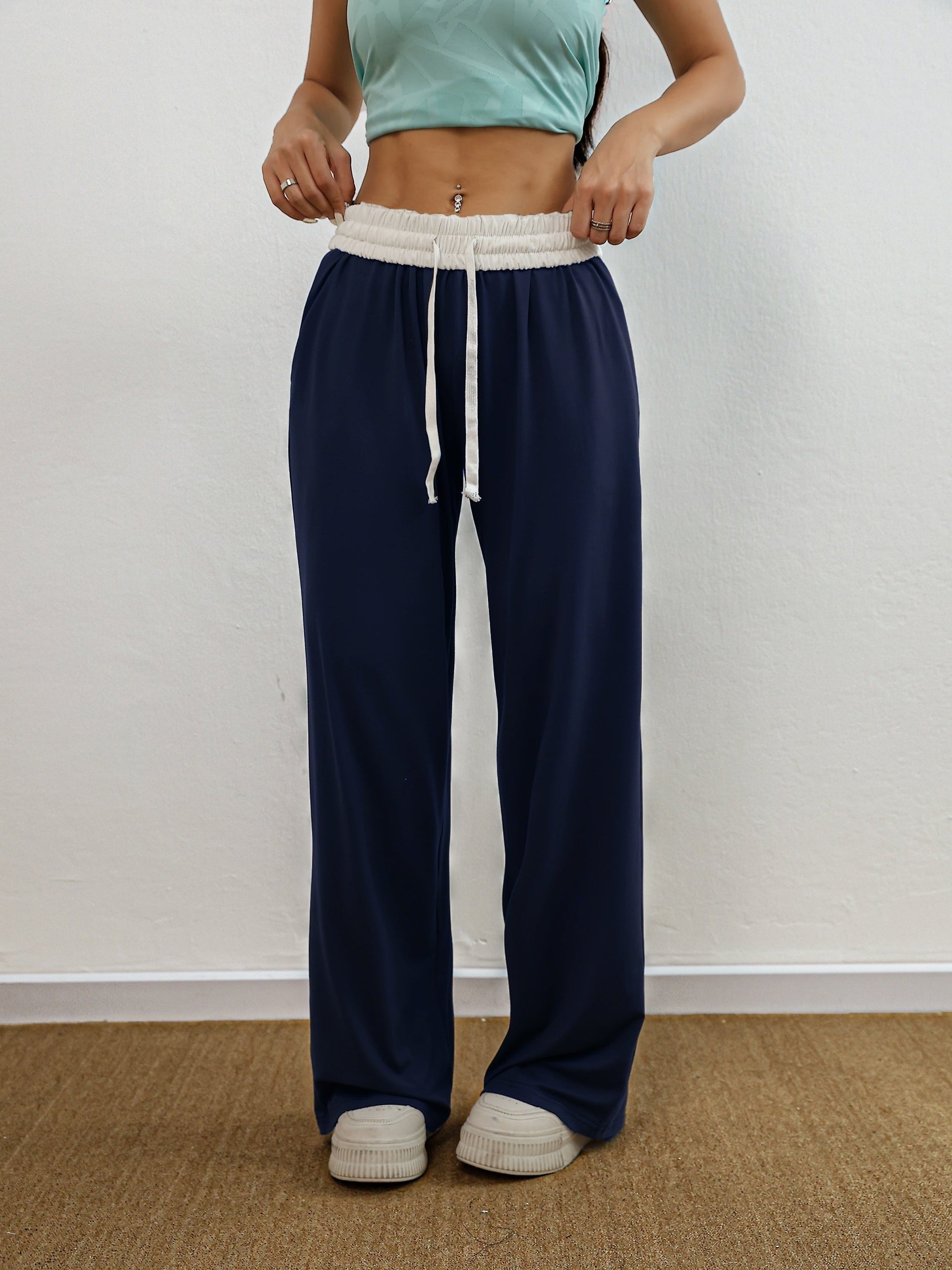 Levoire | Pantalons De Sport Stretch Hauts En Combinaison De Couleurs Avec Poches