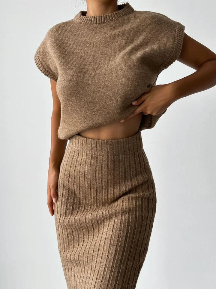 Levoire | Ensemble En Tricot Sans Manches