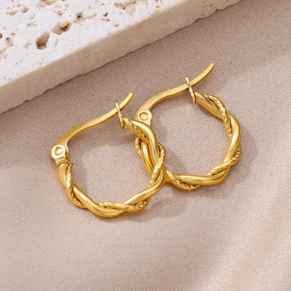 Levoire | Boucles D'Oreilles Twist Couleur Or