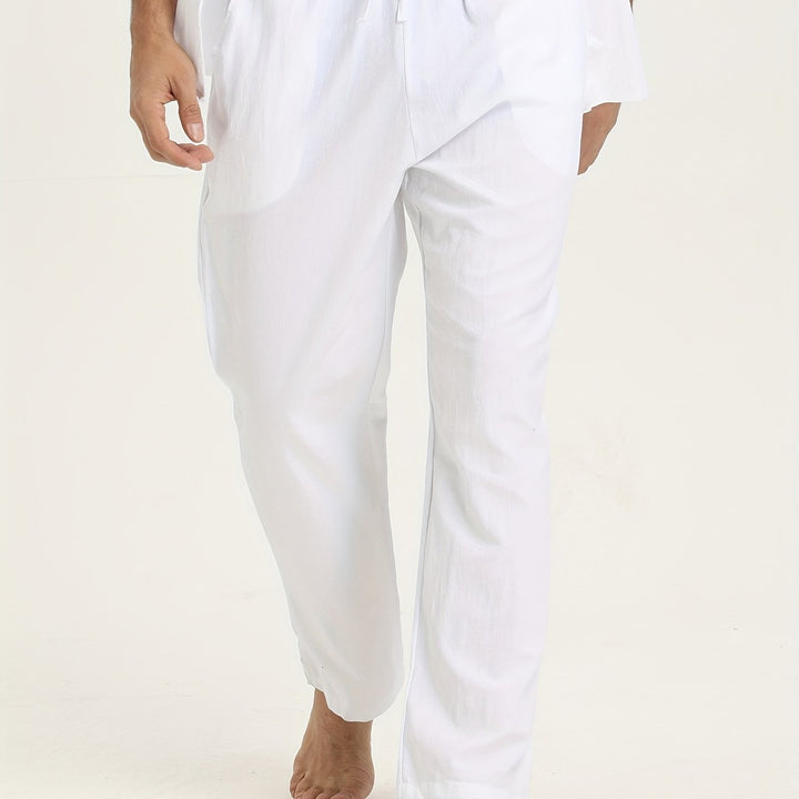 Levoire | Pantalons En Coton Pour Hommes Avec Cordon Et Poches