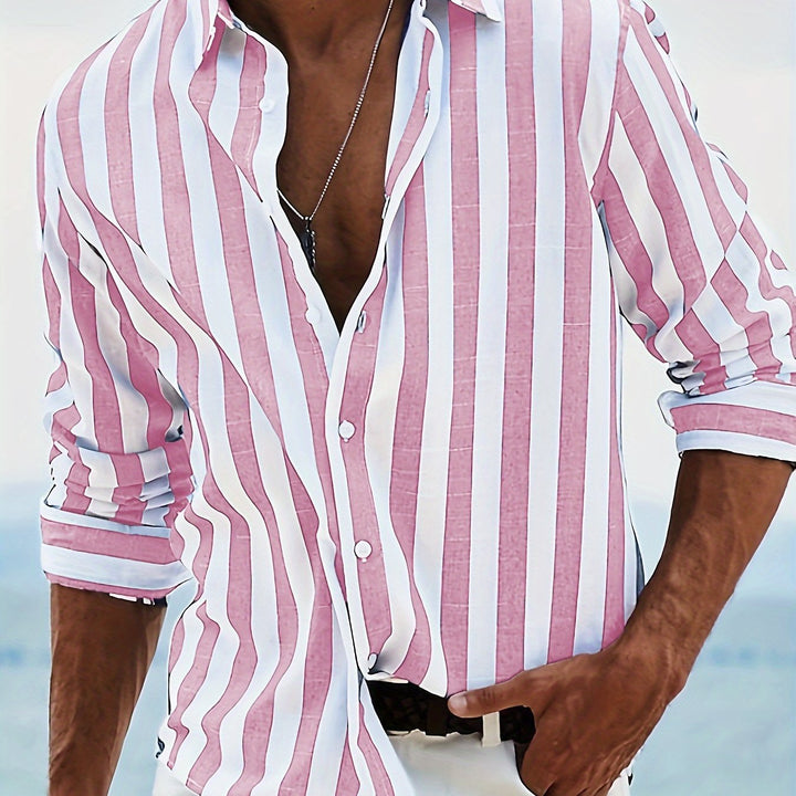 Levoire | Chemise Homme Rayée Avec Revers