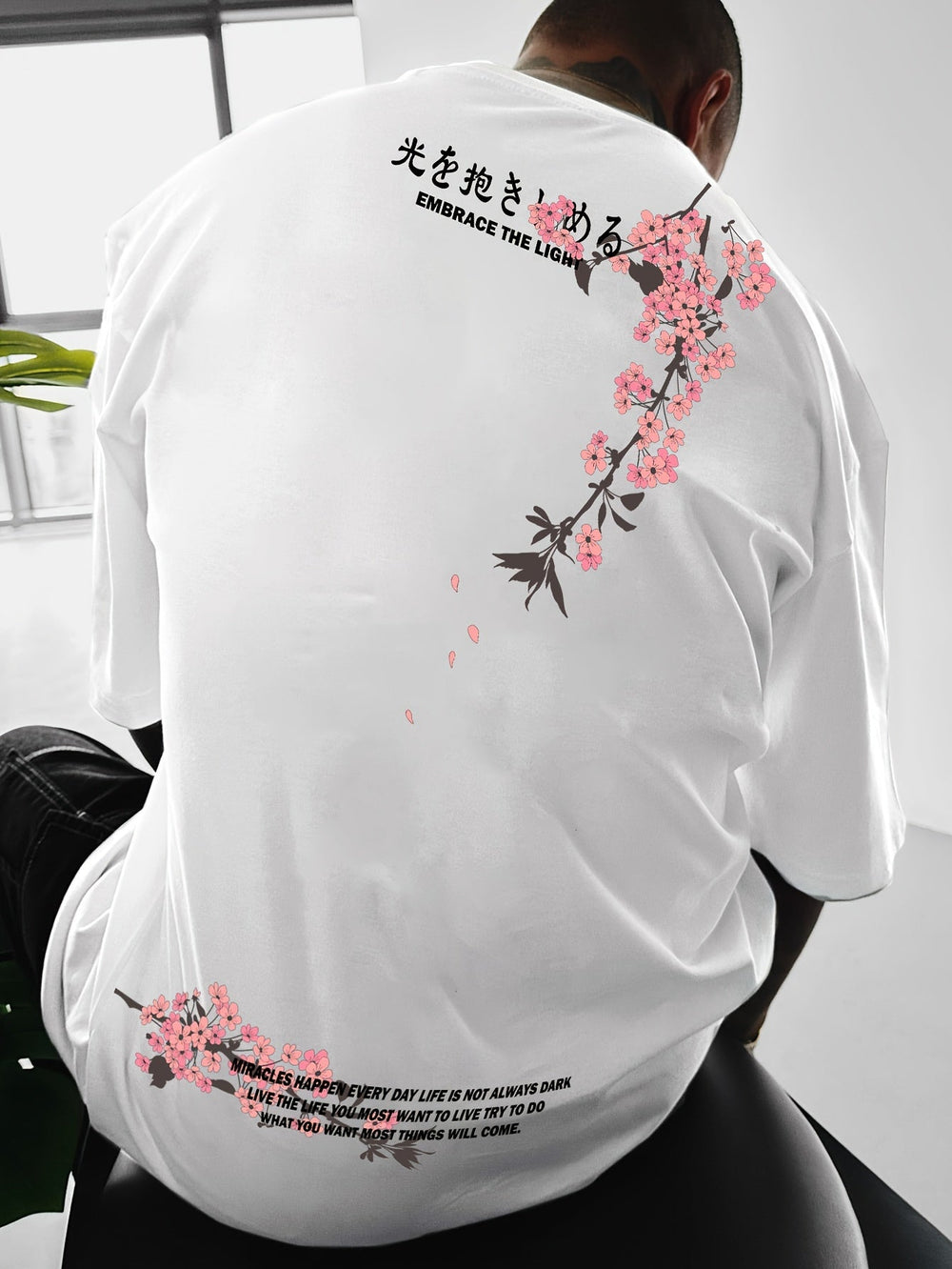 Levoire | Chemise D'Extérieur Pour Hommes Avec Motif De Fleurs De Cerisier