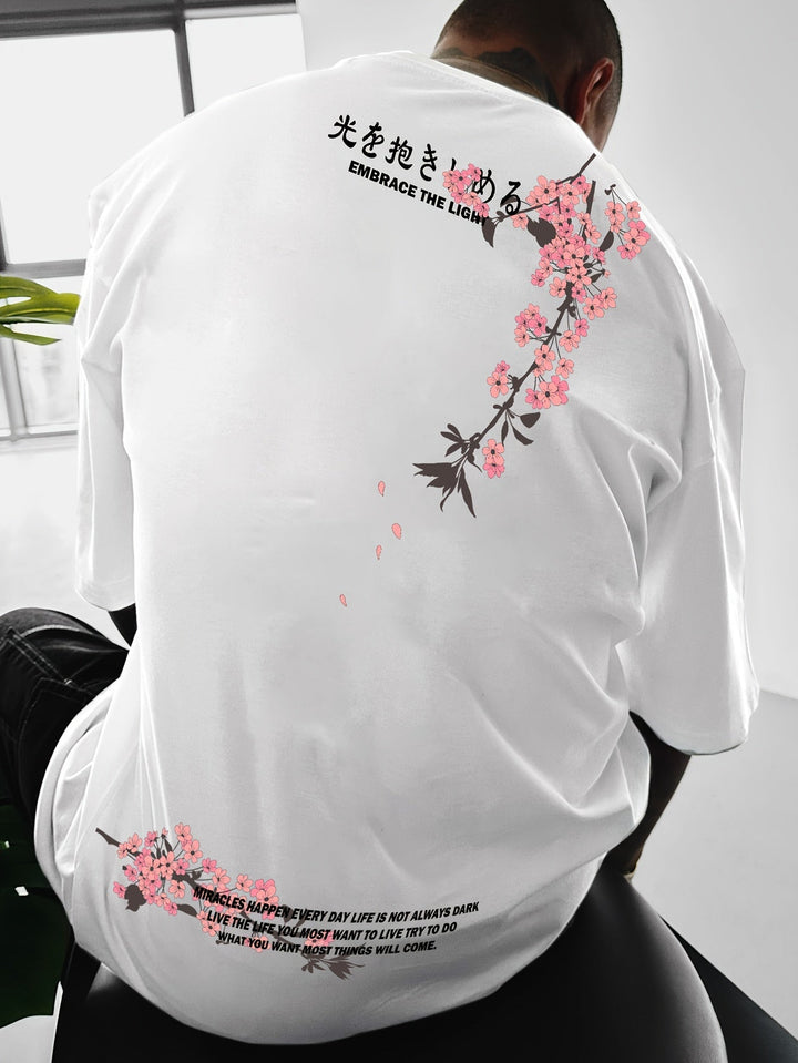 Levoire | Chemise D'Extérieur Pour Hommes Avec Motif De Fleurs De Cerisier